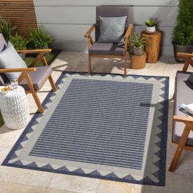 Sunshine Blue Indoor/Outdoor Area Rug; 7' 10" x 10' 3"