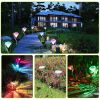 Solar Waterproof LED Walkway Lights; 7-Color Changing; 4 Pieces; Diamond Shaped