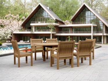 Bahama Sahara 7-Pieces 78" Oval Dining Set