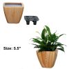 Indoor/Outdoor Square Self-Watering Planters; 2 Pack
