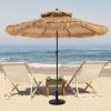 Thatched Tiki Umbrella with 8 Ribs; 9 ft
