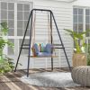 Outsunny Heavy Duty Metal Frame for a Hammock Chair; Indoor/Outdoor Use; Black