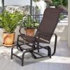 Outsunny Patio Gliding Lounger Chair; Brown