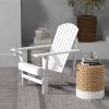 Outsunny Modern Adirondack Chair with cupholder; White