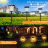 Solar Flame Torch Pathway Lights; Waterproof; 2 Pieces