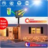 Outdoor Solar Powered Christmas Snowman LED Lamps; 1 Piece Includes 3 Snowmen
