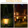 Solar Flame Torch Pathway Lights; Waterproof; 2 Pieces