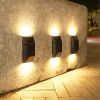 Waterproof Solar Wall Light; Warm White with 3000K; 2pcs