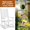 White Wooden Patio Rocking Chair