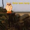 Solar LED Light Stake; Resin Owl