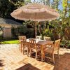 Patio/Beach Thatched Tiki Umbrella; 7.2 Feet; Tilt Mechanism; Sun Protection