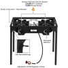 Portable Propane Cast Iron Cooker with Double Burner