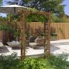 Outsunny 7' Wooden Arbor for Climbing Vines or Garden Decor