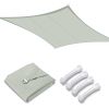 10x13ft Rectangle Sun Shade Sail; Grey