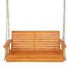 Wooden Porch Swing with Hanging Chains