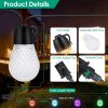 Waterproof Outdoor 52.5 ft String Lights; LED Smart Lights