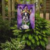 Garden Flag; Boston Terrier King of Mardi Gras