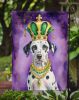 Garden/Yard Flag; Dalmatian King of Mardi Gras