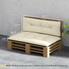 Outsunny 2 Seater Outdoor 3.9" Thick Bench Replacement Cushions; Cream White