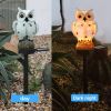 Solar LED Light Stake; Resin Owl