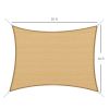 Outsunny 20x16ft Rectangle Patio UV Block Sun Shade; Sand