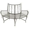 Patio Half Round Tree Bench 63" Steel