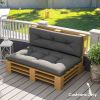 Outsunny Thick Replacement Cushions For Bench; Dark Gray