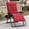 Outsunny Folding Padded Zero Gravity Chair; Red
