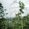 Cream White Metal Garden Trellis; 2 Pack