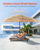 Tiki Thatched Patio Umbrella; 9 ft