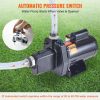 VEVOR 1.5 HP Cast Iron Sprinkler/Irrigation Pump, 115/230 Volt, 66 GPM 3450 RPM Shallow Well Jet Water Pump Booster