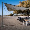 Post for Sun Shade Sail Attachment; Black; 8 ft