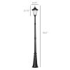 Outsunny Solar 94.5" Light Post; Black