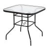 Outdoor Toughened Glass Square Table