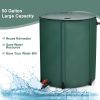 Portable and Collapsible Rain Barrel; 53 Gallon