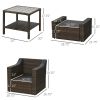 Outsunny 5 Piece PE Rattan Outdoor Patio Set