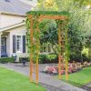 Outsunny Garden Arbor Arch Trellis with Natural Fir Side Panel; 7 ft