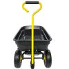 Garden Dump Cart with Steel Frame