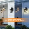 Inowel Black Exterior Wall Light Fixture; Adjustable Brightness