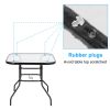 Outdoor Toughened Glass Square Table