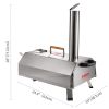 Portable 12" Stainless Steel Wood Fired Pizza Oven