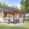 Outsunny Wooden 12x10 ft Pergola; Brown