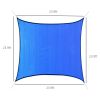 Outsunny Sail Canopy Sun Shade; Blocks UV Radiation for Patio Backyard; 24' x 24'; Blue
