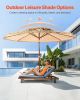 Tiki 2-Tier Thatched 9 ft Umbrella; for Pool, Patio, or Beach
