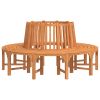Solid Eucalyptus Wooden Bench; Reddish-brown
