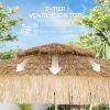 Tiki Patio Umbrella; UPF30+ Protection; 2 Tier Ventilated Top; Natural