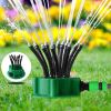 Garden Multi-head Irrigation Sprinkler; 360 Degree Range; 1 Piece