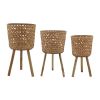 BAMBOO PLANTERS 11"/13"/15"; NATURAL