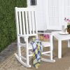 White Wooden Patio Rocking Chair