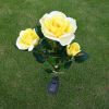 LED Rose Flower Stake Light Solar Energy Rechargeable for Outdoor Garden Patio